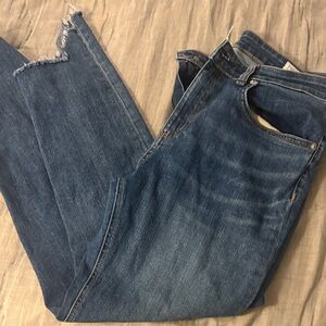 Women’s Rag and Bone Cate Skinny Ankle Blue Distressed Straight-Leg Jeans 31